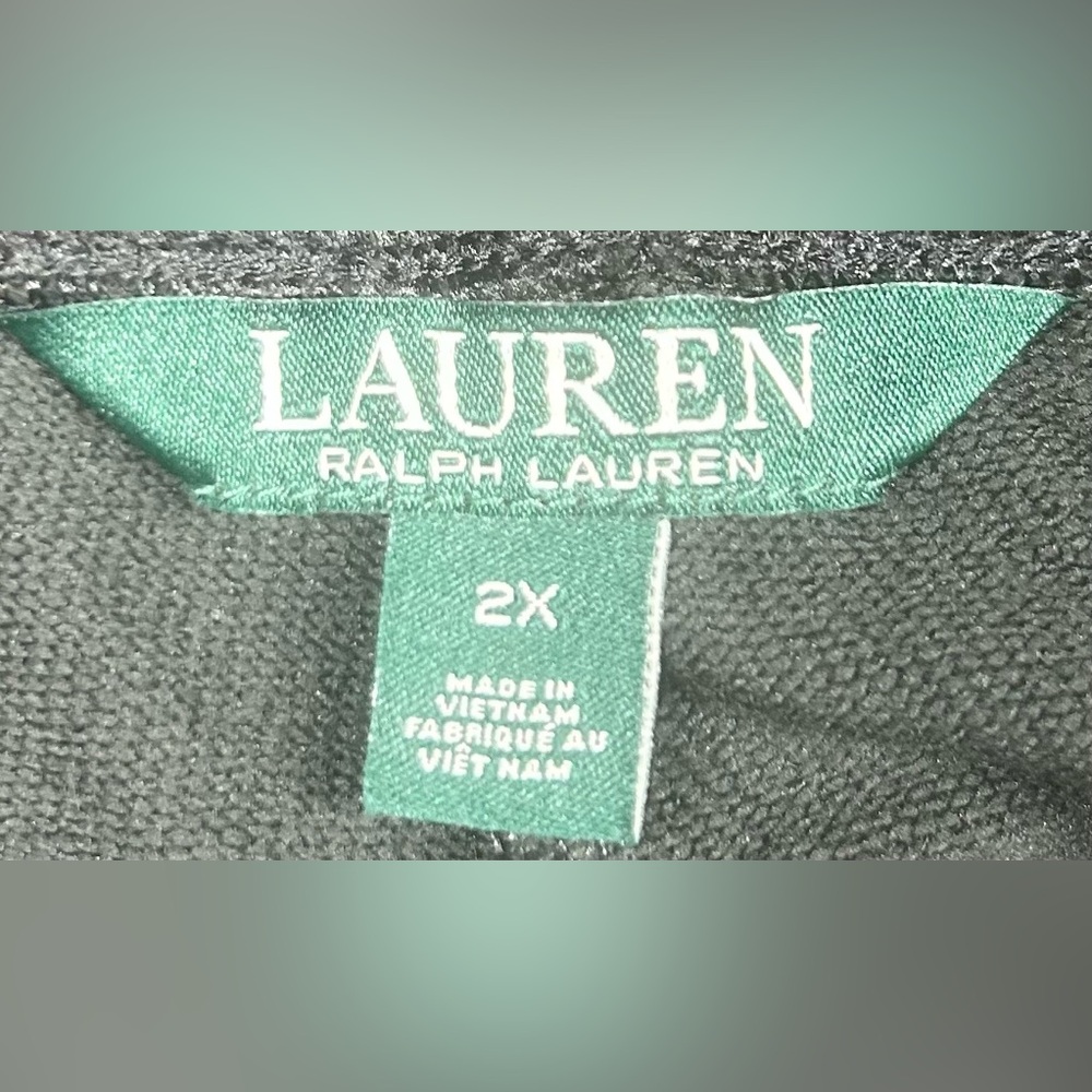 Lauren Ralph Lauren Plus Size 2XL Black Pull On Slacks W/Zipper Accent - Picture 2 of 6